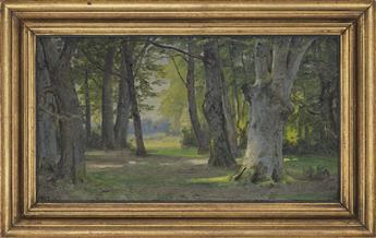 WILLIAM TROST RICHARDS Two landscape oils.